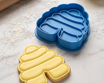 Beehive Cookie Cutter and Embosser Set - Honey Bee Garden Party Baking Tool