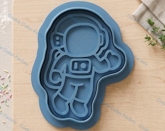 Astronaut Cookie Cutter and Embosser Stamp Set