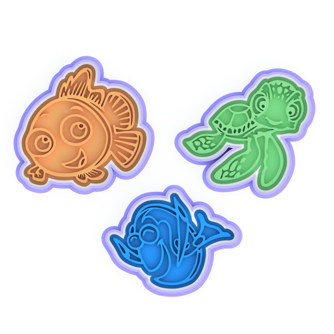 Ocean Friends Cookie Cutter and Embosser Stamp Set Kids TV Movie Etsy