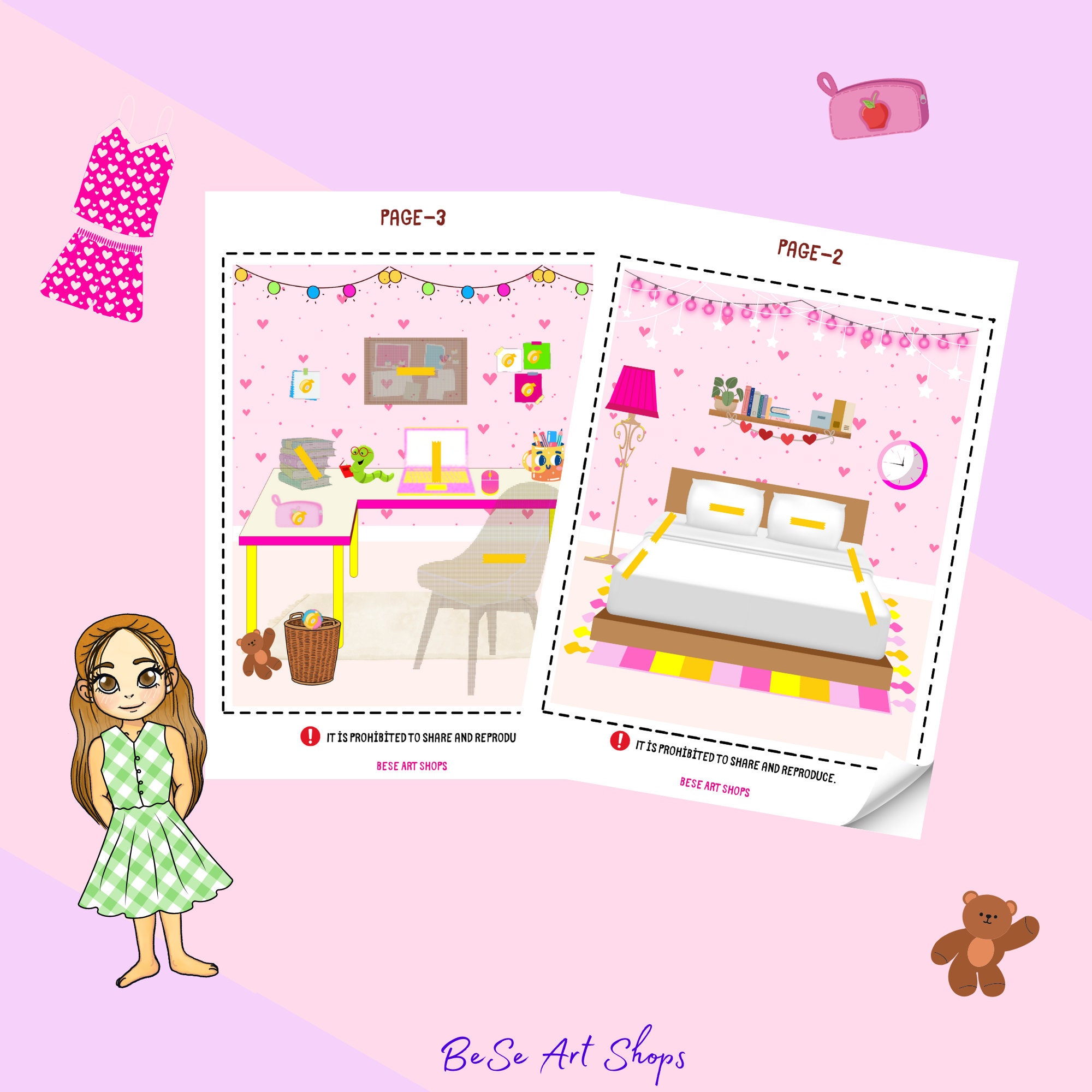 Printable Children's Activity Pages Canva - Etsy