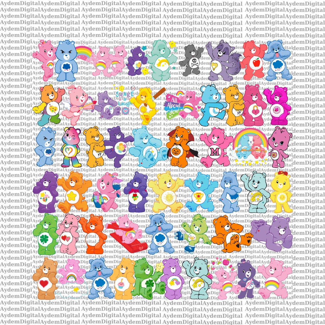Care Bears Svg Png Bundle, Belly Badges Digital Files Design File ...