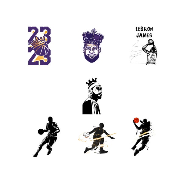 Lebron James SVG PNG files of James Lebron Wall art print files for cut Instant digital files Basketball lovers