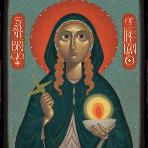 Saint Brigid of Ireland Icon Print