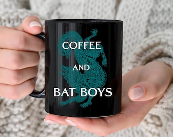 Coffee and Bat Boys Mug, Acotar, bookish gift, book lover gift, Acotar Mug, Spicy book gift