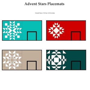 Advent Stars Placemats Pattern