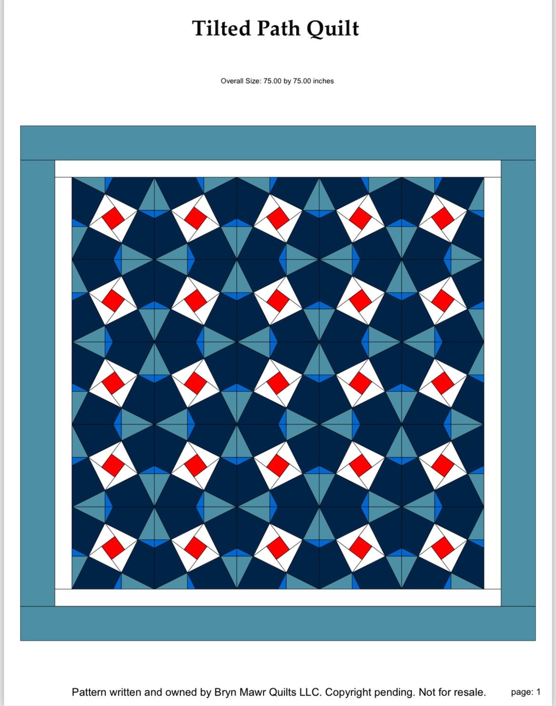 Tilted Path Block Template Set W/ Pattern - Etsy