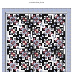 Bryn Mawr Quilts Drunkards Path Vorlagenset mit Gebogenem Quadratischem Quiltmuster