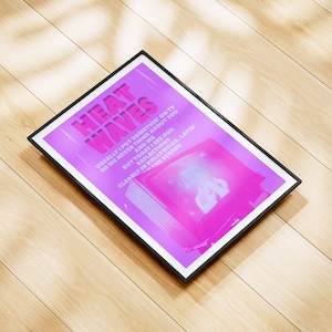 Cartel de las olas de calor de los animales de cristal, cartel de los animales de cristal, impresión de los animales de cristal, cartel de las olas de calor, impresión del cartel retro de las olas de calor de los animales de cristal
