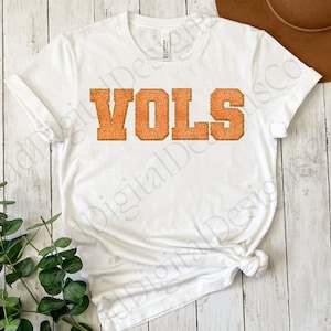 Tennessee Vols faux chenille png svg // tennessee vols, go vols, camisa vols, letras de chenilla, go vols lindo png, archivos pod tennessee, único
