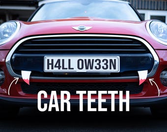 Dents De Vampire Pour Voiture - Décoration Halloween - Lot De 2 - Installation Facile Sans Outils