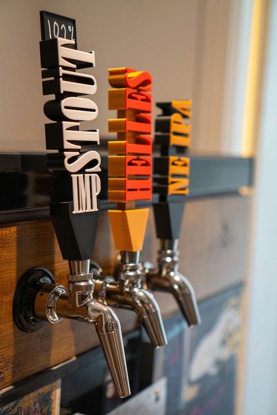 Custom Beer Tap Handle for Bar, Kegerator / keezer or Perfect Draft Pro. Homebrew Beer Keg Handle and label Personalised Gift