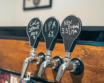 Blank Beer Tap Handle, Liquid Chalk Surface, Kegerator Accessory
