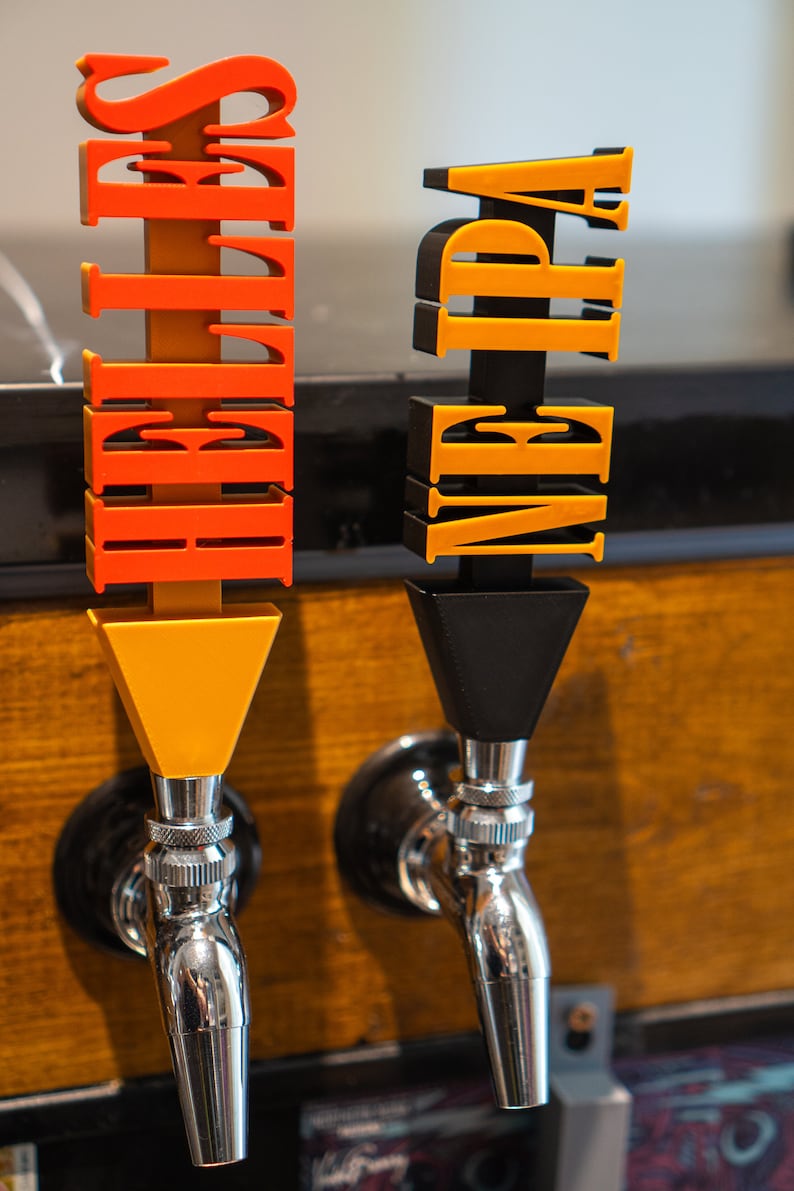 Custom Beer Tap Handle for Bar, Kegerator / keezer or Perfect Draft Pro. Homebrew Beer Keg Handle and label Personalised Gift Single Row