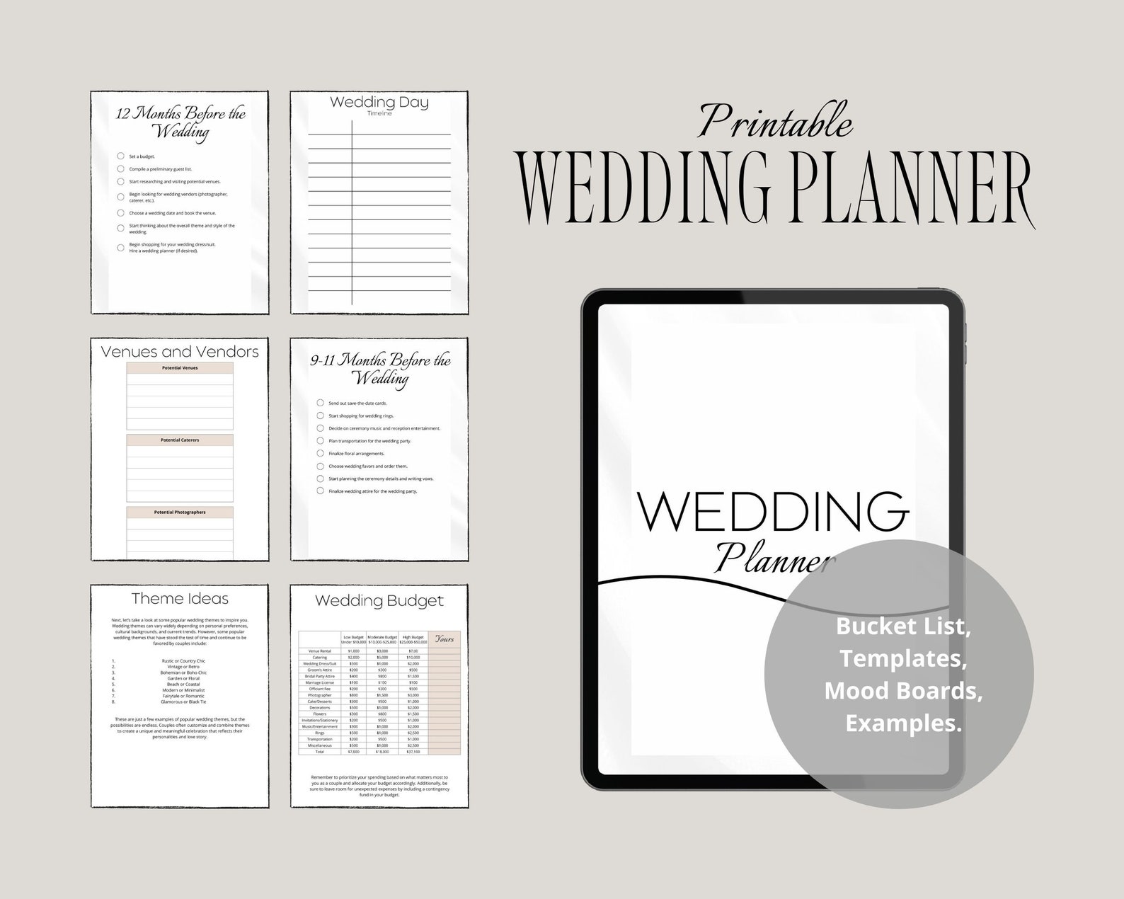 Bossier Bridal Planner - Wedding Organization Journal With Budget Sheets & Planning Guides