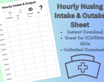 ICU Intake and Output Sheet - Etsy