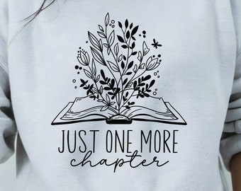 Just one more chapter svg, Reading teacher svg, Bookworm Svg, I Love Books Svg, Book lover svg, Cricut & Silhouette