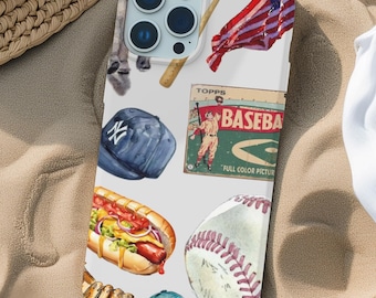 Baseball Collage Phone Case: Durable Sporty Design