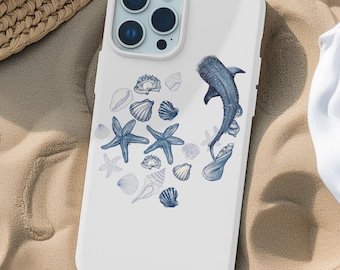 Blue Coastal Phone Case: Summer Starfish & Shells