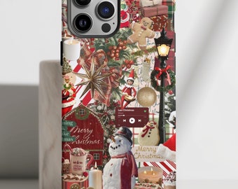 Christmas Collage Phone Case: Festive Holiday Design