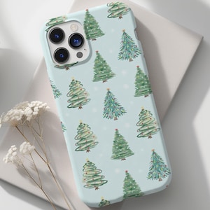 Christmas Tree Pattern Phone Case: Holiday Festive Design image 1