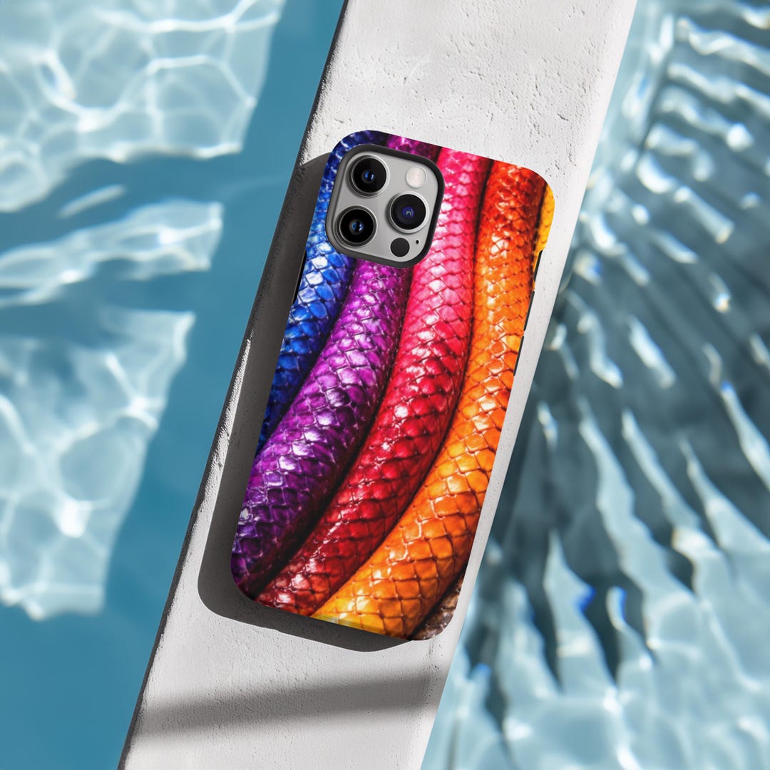 Snake Phone Protector Artistic Colorful Snake Skin Phone Case - Etsy