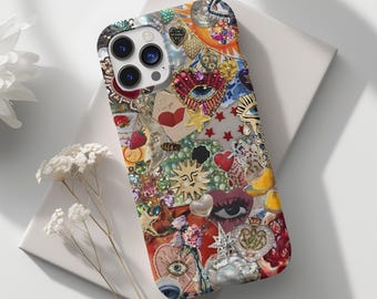 Retro-Mosaik-Handyhülle: Vintage-Charme, robuster Schutz