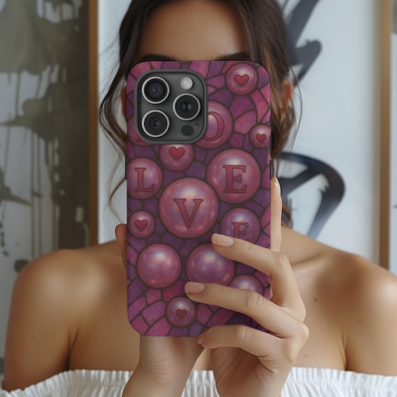 Love Bubbles Phone Case, Aesthetic Artistic Case
