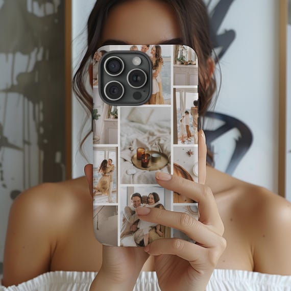 Personalized Custom Picture Collage Phone Case, Photo Collage, iPhone 16, 15,14,13,12,11 Custom Photo Phone Case, Personalized Gift