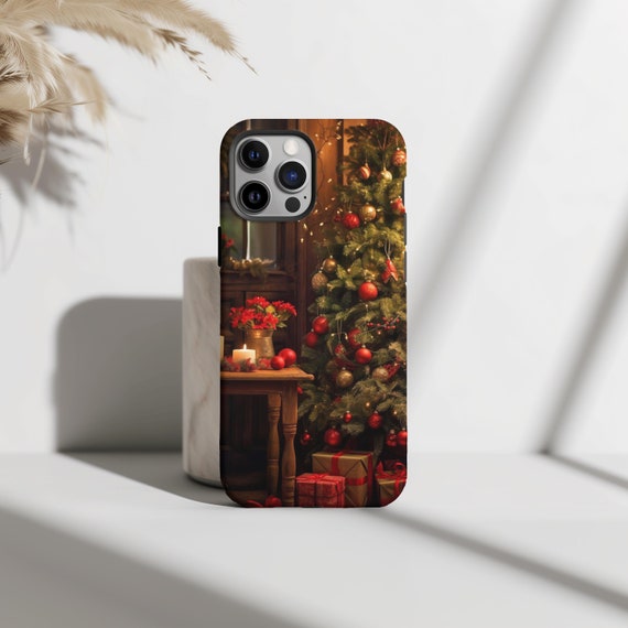 Christmas Phone Case, Cozy Christmas Vibe, Holiday, Merry & Bright, Seasonal Style, iPhone 16 15 Pro Max 8 Plus X, Samsung Galaxy S24 Ultra