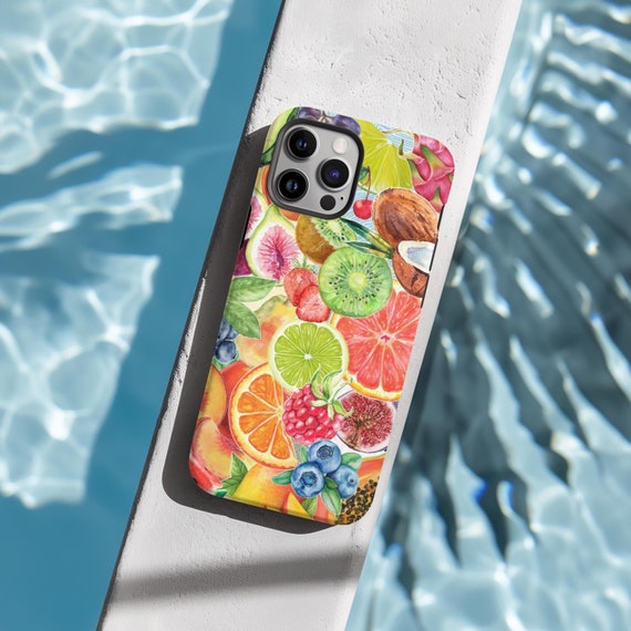 Summer Fruit Collage Phone Case, Summertime Aesthetic, Fruity Design, iPhone 16 15 14 13 12 Pro Max 8 Plus X, Samsung Galaxy S24 S23 Ultra