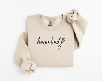 Homebody Sweatshirt: Kuscheliges Grafik Rundhalsausschnitt