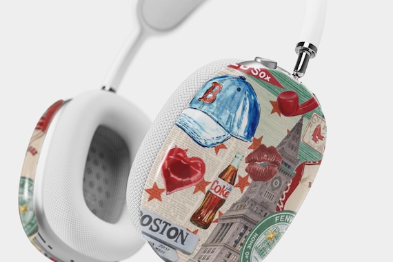 Vintage Boston City Girl Collage AirPods Max Headphone Case, Vintage City Girl Headphone Case, Scrapbook Aesthetic, Downtown Girl City Vibes