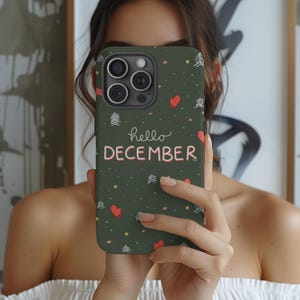 Cozy Christmas Phone Case: Hello December, Winter Holiday