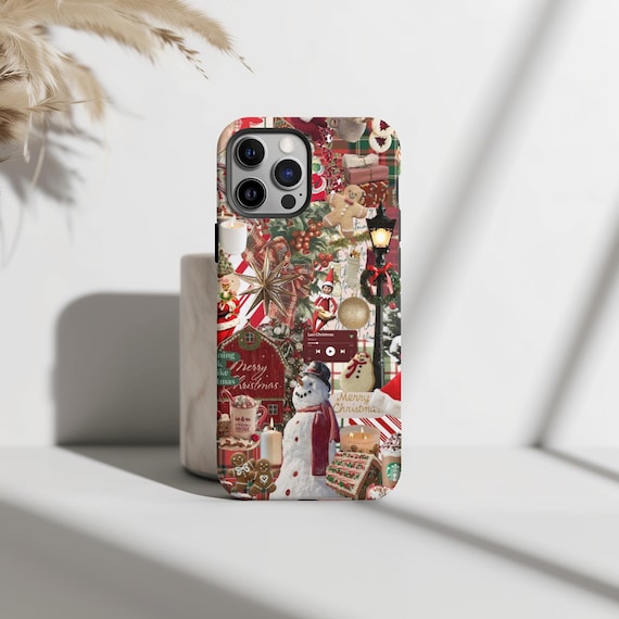 Christmas Collage Phone Case, Merry Christmas Case, Holiday, iPhone 16 15 14 13 12 11 Pro Max 8 Plus X, Samsung Galaxy S24 S23 S22 S21 Ultra