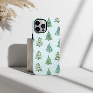 Christmas Tree Pattern Phone Case: Holiday Festive Design image 2