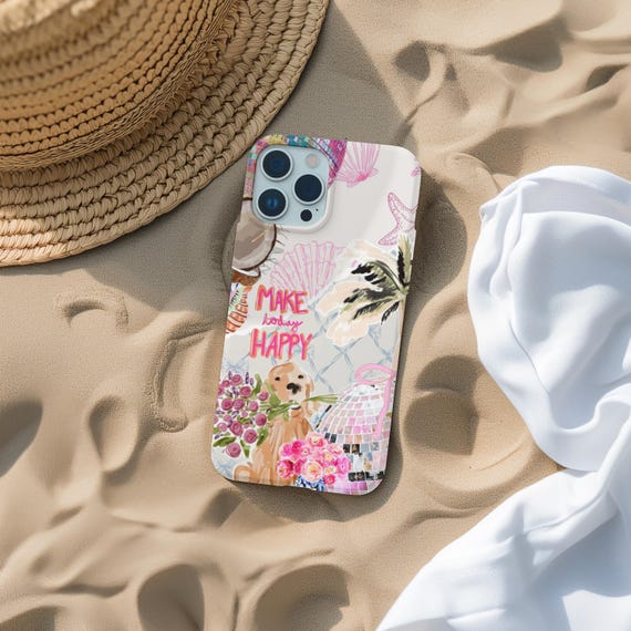 Summer Disco Collage Phone Case, Coastal Coquette Aesthetic, Gift for her, iPhone 16 15 14 13 12 11, S25 S24 S23 S22 S21 S20