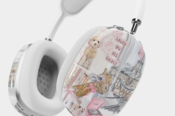 Coquette Saved By His Grace Christian AirPods Max Headphone Cover, Coquette Christian Headphone Case, Faith-Inspired