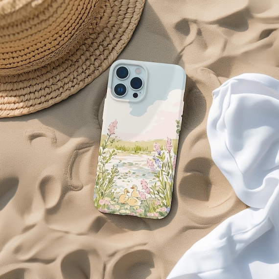 Spring Watercolor Flowers Phone Case, Cute, Floral Aesthetic, iPhone 16 15 14 13 12 11, S25 S24 S23 S22 S21 S20