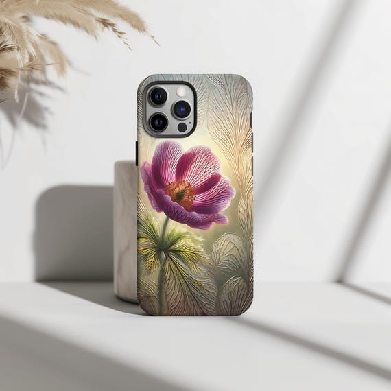 Floral Orchid Phone Case, Blooming Orchid, Floral Aesthetic, iPhone 16 15 14 13 12 11, S25 S24 S23 S22 S21 S20