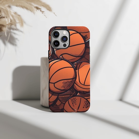 Basketball Phone Case, Slam Dunk Style, Sporty Case, Cartoonish Design, iPhone 16 15 14 13 12 Pro Max 8 Plus X, Samsung Galaxy S24 S23 Ultra