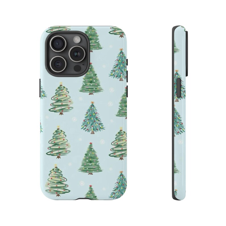 Christmas Tree Pattern Phone Case: Holiday Festive Design image 7