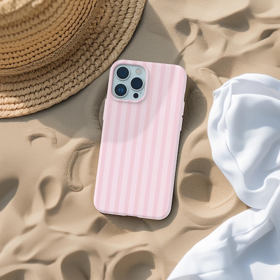 Vintage Coquette Pink Stripe Phone Case