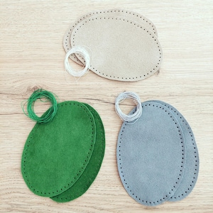 Coudières ovales en cuir suédé, genouillères, perforées ou non, paire de patchs unisexes colorés pour veste, blazer pull pantalon de survêtement