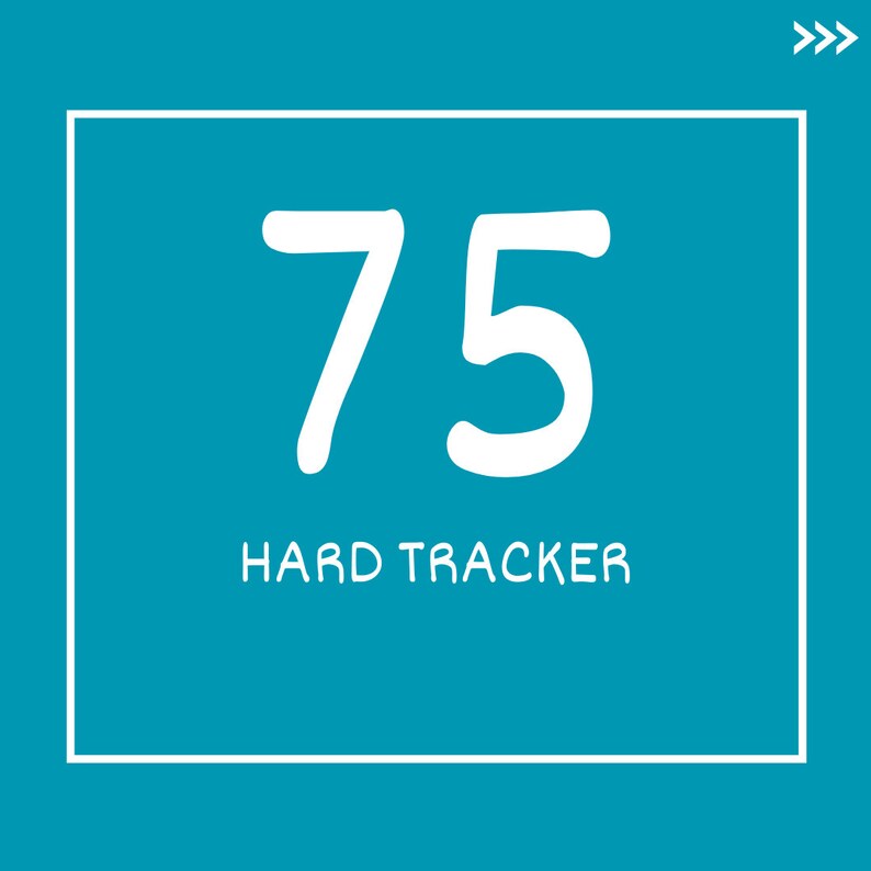 75 Hard Printable Tracker Template Challenge Lifestyle 75 Day Challenge 