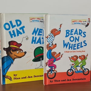 Vintage Berenstain Bären Bücher Alter Hut Neuer Hut Bären auf Rollen Stan & Jan Berenstain Bücher Hell und Früh Leser Vintage Bücher 70er Jahre Retro
