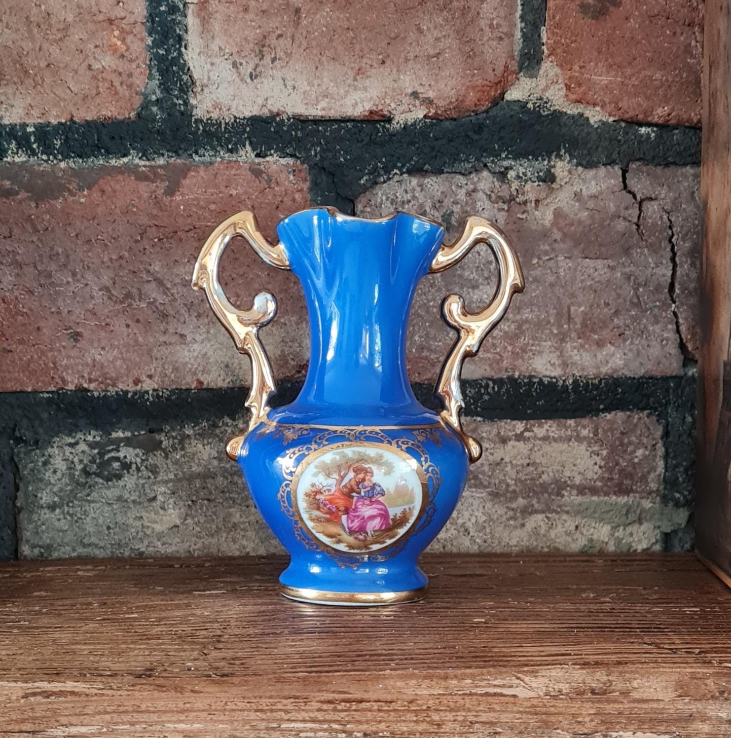 Small vase limoge blue - Etsy 日本