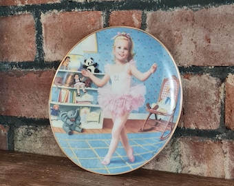 Assiette vintage Danbury Mint Tuesday's Child Elaine Gignilliat Enfants de la semaine 1991