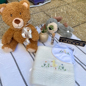 Embroidered baby birth box