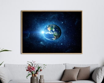 Planet Space Earth Art Nasa Canvas Print Wall Decor Art. Comes Ready To Hang.