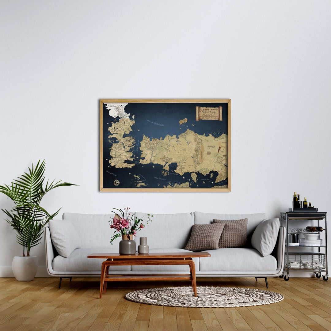 Game of Thrones, Westeros Map, Gift for Him, Gift for Her, Mothers Day ...